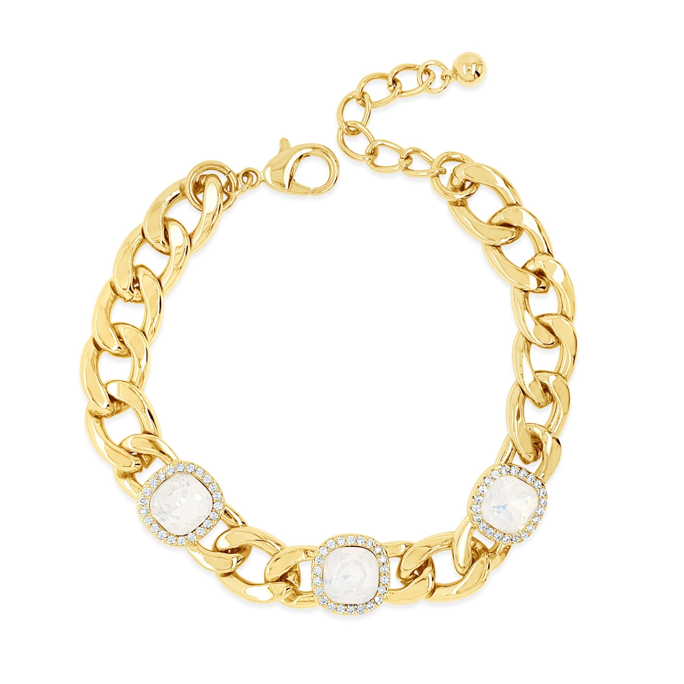 gold curb chain bracelet